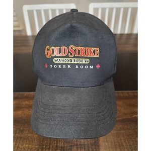 Vintage Gold Strike Casino‎ Resort Poker Room Snapback Hat Black Head To Toe
